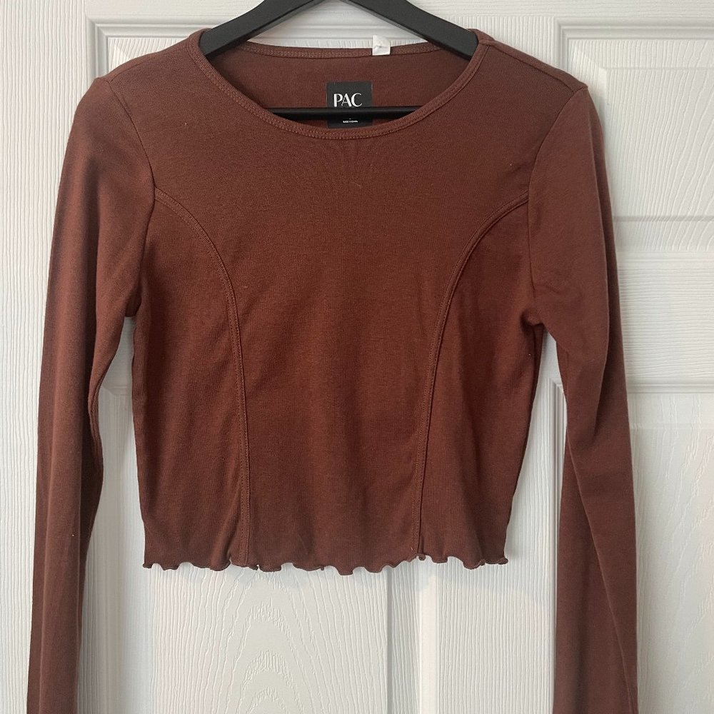 Pacsun brown long sleeve top